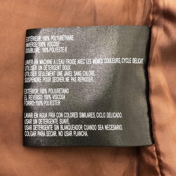 Bernardo Cognac Vegan Leather Moto Style Jacket - Picture 7 of 7